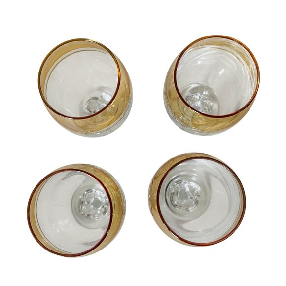 Circleware Gold Rim Stemware 3oz Wine Champagne Cordial Goblet Vintage 1950s/60s - Picture 5 of 6